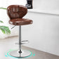 Modern Liftable Rotatable Counter Stool Steel Household Bar Stool with Cushion and Pedal Brown 1 Piece Clearhalo 'Bar Furniture' 'Bar Stools' 'bar_stools' 'furn' 'furn_bar_stools' 'furniture_bar_stools' 'Kitchen & Dining Furniture' 'kitchen&dining_furn' 'kitchen' 'kitchen_furn' Furniture' 4297590