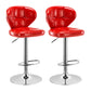 Modern Liftable Rotatable Counter Stool Steel Household Bar Stool with Cushion and Pedal Red 2 Piece Set Clearhalo 'Bar Furniture' 'Bar Stools' 'bar_stools' 'furn' 'furn_bar_stools' 'furniture_bar_stools' 'Kitchen & Dining Furniture' 'kitchen&dining_furn' 'kitchen' 'kitchen_furn' Furniture' 4297594