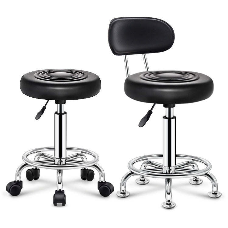Contemporary Leather Adjustable Barstool Bristol Bar Stool with Round Clearhalo 'Bar Furniture' 'Bar Stools' 'bar_stools' 'furn' 'furn_bar_stools' 'furniture_bar_stools' 'Kitchen & Dining Furniture' 'kitchen&dining_furn' 'kitchen' 'kitchen_furn' Furniture' 4300402