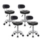 Contemporary Leather Adjustable Barstool Bristol Bar Stool with Round Textured Black 4 Piece Set Clearhalo 'Bar Furniture' 'Bar Stools' 'bar_stools' 'furn' 'furn_bar_stools' 'furniture_bar_stools' 'Kitchen & Dining Furniture' 'kitchen&dining_furn' 'kitchen' 'kitchen_furn' Furniture' 4300410