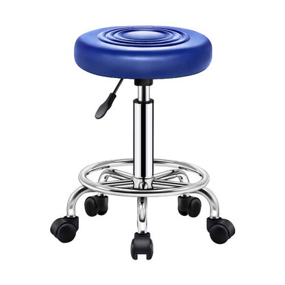 Contemporary Leather Adjustable Barstool Bristol Bar Stool with Round Royal Blue 1 Piece Clearhalo 'Bar Furniture' 'Bar Stools' 'bar_stools' 'furn' 'furn_bar_stools' 'furniture_bar_stools' 'Kitchen & Dining Furniture' 'kitchen&dining_furn' 'kitchen' 'kitchen_furn' Furniture' 4300423