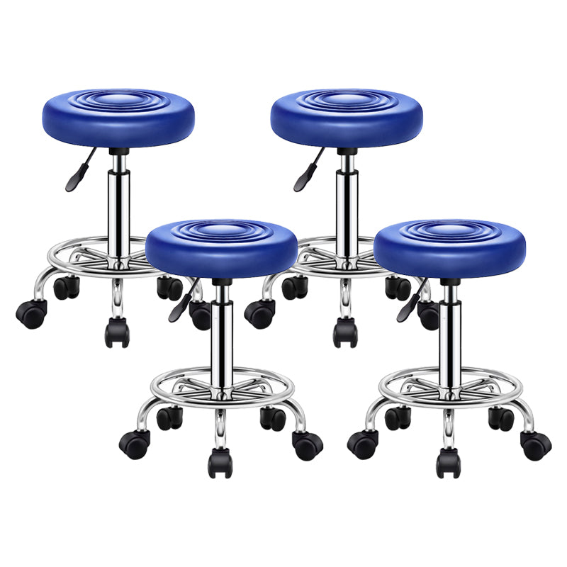 Contemporary Leather Adjustable Barstool Bristol Bar Stool with Round Royal Blue 4 Piece Set Clearhalo 'Bar Furniture' 'Bar Stools' 'bar_stools' 'furn' 'furn_bar_stools' 'furniture_bar_stools' 'Kitchen & Dining Furniture' 'kitchen&dining_furn' 'kitchen' 'kitchen_furn' Furniture' 4300425
