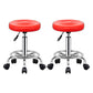 Contemporary Leather Adjustable Barstool Bristol Bar Stool with Round Red 2 Piece Set Clearhalo 'Bar Furniture' 'Bar Stools' 'bar_stools' 'furn' 'furn_bar_stools' 'furniture_bar_stools' 'Kitchen & Dining Furniture' 'kitchen&dining_furn' 'kitchen' 'kitchen_furn' Furniture' 4300436