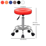 Contemporary Leather Adjustable Barstool Bristol Bar Stool with Round Clearhalo 'Bar Furniture' 'Bar Stools' 'bar_stools' 'furn' 'furn_bar_stools' 'furniture_bar_stools' 'Kitchen & Dining Furniture' 'kitchen&dining_furn' 'kitchen' 'kitchen_furn' Furniture' 4300441