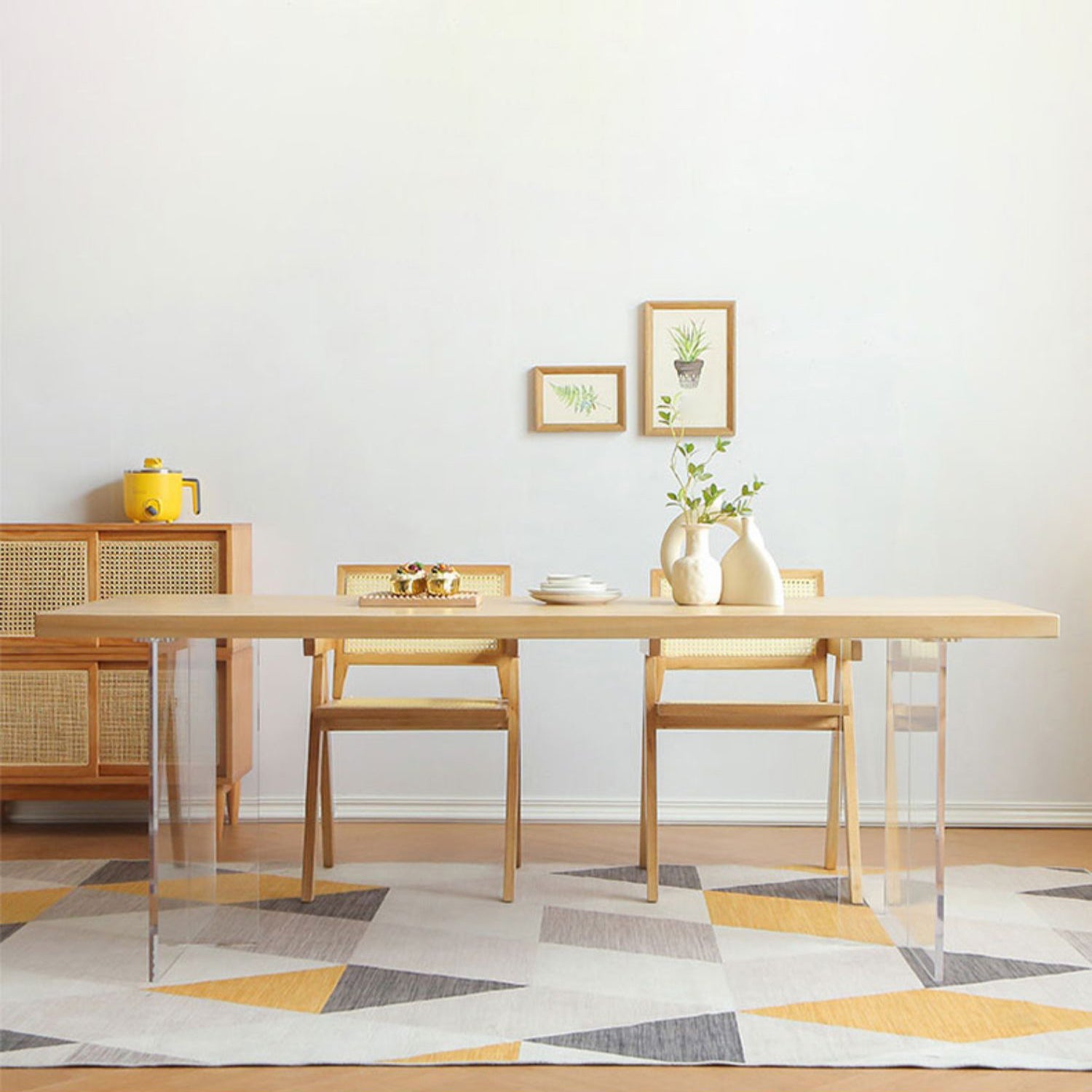 Modern 1/3/5 Pieces Dining Set Solid Wood Dining Furniture Set /Separate Items 3 Pieces: Table, 2 Chairs Clearhalo 'Dining Room Sets' 'Dining Tables & Seating' 'dining_room_set' 'furn' 'furn_dining_room_set' 'Furniture' 'furniture_dining_room_set' 'Kitchen & Dining Furniture' 'kitchen&dining_furn' 'kitchen' 4303734