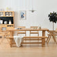 Modern 1/2/4/5/6 Pieces Dining Set Pine Wood Dining Furniture Set /Separate Items 6 Pieces: Table, 4 Chairs, 1 Bench Clearhalo 'Dining Room Sets' 'Dining Tables & Seating' 'dining_room_set' 'furn' 'furn_dining_room_set' 'Furniture' 'furniture_dining_room_set' 'Kitchen & Dining Furniture' 'kitchen&dining_furn' 'kitchen' 4303901