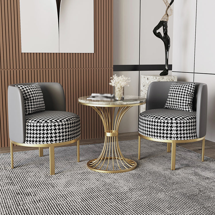 Glam Sintered Stone Dining Table Set 1/3/4/5 Pieces Dining Furniture Set /Separate Items 3 Pieces: Grey Table, 2 Grey Chairs Clearhalo 'Dining Room Sets' 'Dining Tables & Seating' 'dining_room_set' 'furn' 'furn_dining_room_set' 'Furniture' 'furniture_dining_room_set' 'Kitchen & Dining Furniture' 'kitchen&dining_furn' 'kitchen' 4303932