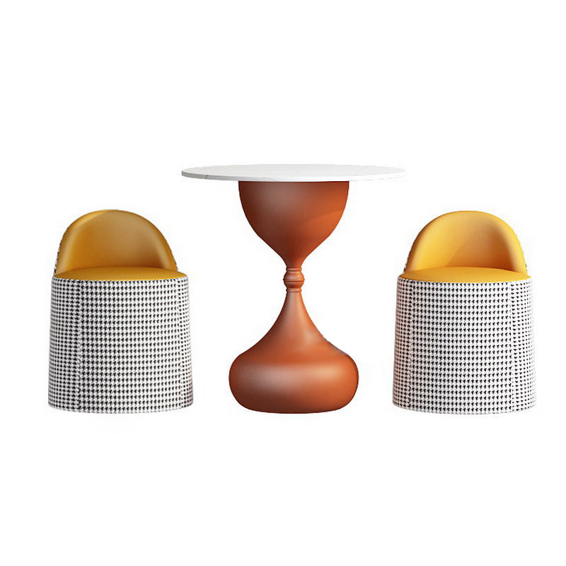 Glam Sintered Stone Dining Room Set 1/3 Pieces Dining Furniture Set /Separate Items 3 Pieces: White Table, 2 Chairs Clearhalo 'Dining Room Sets' 'Dining Tables & Seating' 'dining_room_set' 'furn' 'furn_dining_room_set' 'Furniture' 'furniture_dining_room_set' 'Kitchen & Dining Furniture' 'kitchen&dining_furn' 'kitchen' 4304005