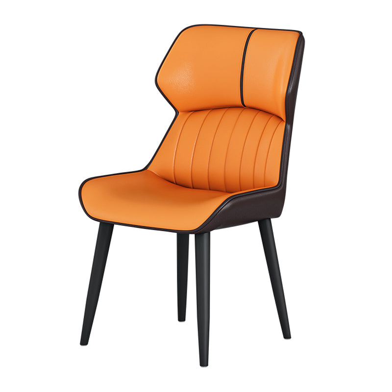 Modern 1/2/5/7 Pieces Dining Set Sintered Stone Kitchen Furniture Set /Separate Items 1 Orange Chair Clearhalo 'Dining Room Sets' 'Dining Tables & Seating' 'dining_room_set' 'furn' 'furn_dining_room_set' 'Furniture' 'furniture_dining_room_set' 'Kitchen & Dining Furniture' 'kitchen&dining_furn' 'kitchen' 4313347