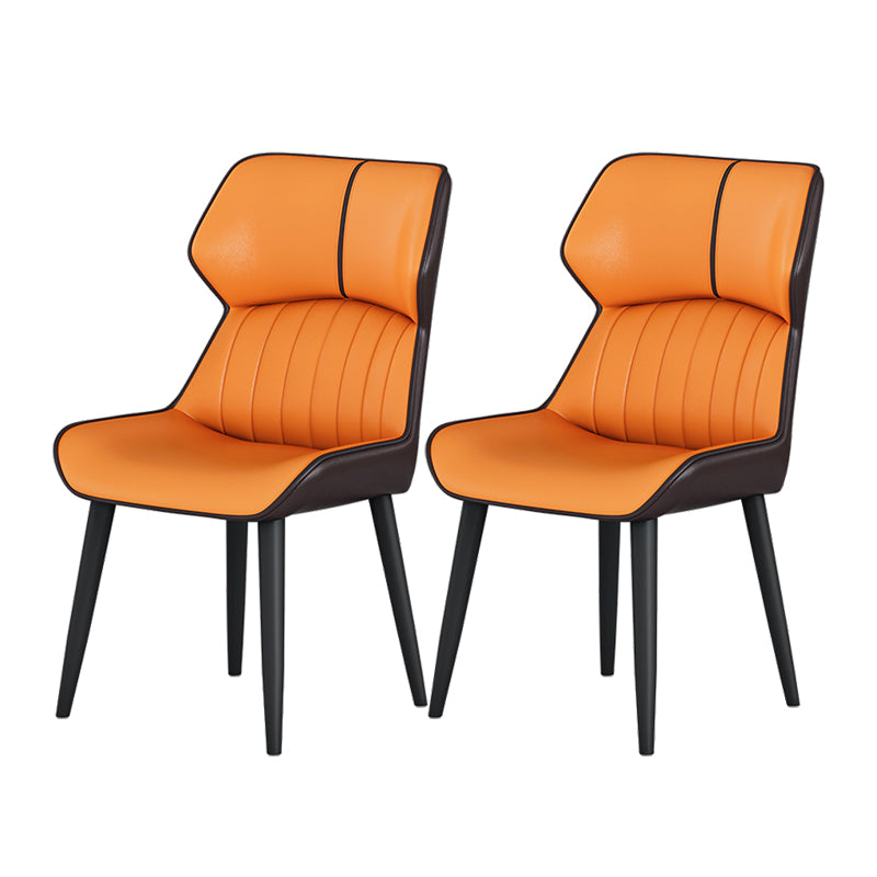 Modern 1/2/5/7 Pieces Dining Set Sintered Stone Kitchen Furniture Set /Separate Items 2 Orange Chairs Clearhalo 'Dining Room Sets' 'Dining Tables & Seating' 'dining_room_set' 'furn' 'furn_dining_room_set' 'Furniture' 'furniture_dining_room_set' 'Kitchen & Dining Furniture' 'kitchen&dining_furn' 'kitchen' 4313349