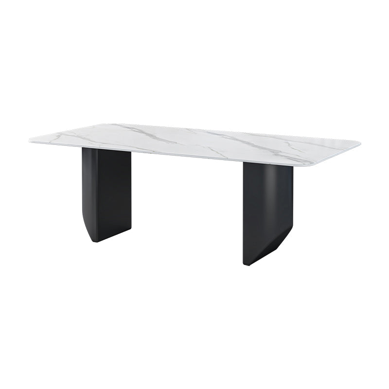 Modern 1/2/5/7 Pieces Dining Set Sintered Stone Kitchen Furniture Set /Separate Items White 79"L x 31"W Clearhalo 'Dining Room Sets' 'Dining Tables & Seating' 'dining_room_set' 'furn' 'furn_dining_room_set' 'Furniture' 'furniture_dining_room_set' 'Kitchen & Dining Furniture' 'kitchen&dining_furn' 'kitchen' 4313353