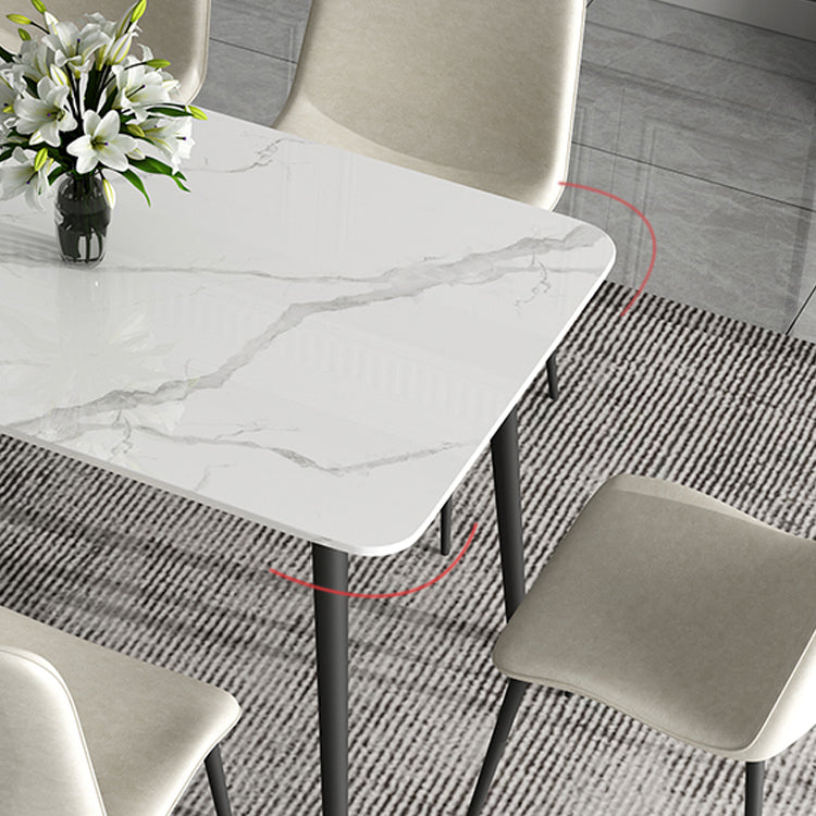 Nordic 1/4/5/7 Pieces Dining Set Sintered Stone White Dining Furniture Set /Separate Items Clearhalo 'Dining Room Sets' 'Dining Tables & Seating' 'dining_room_set' 'furn' 'furn_dining_room_set' 'Furniture' 'furniture_dining_room_set' 'Kitchen & Dining Furniture' 'kitchen&dining_furn' 'kitchen' 4313384