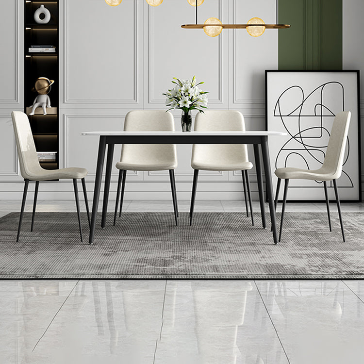 Nordic 1/4/5/7 Pieces Dining Set Sintered Stone White Dining Furniture Set /Separate Items Clearhalo 'Dining Room Sets' 'Dining Tables & Seating' 'dining_room_set' 'furn' 'furn_dining_room_set' 'Furniture' 'furniture_dining_room_set' 'Kitchen & Dining Furniture' 'kitchen&dining_furn' 'kitchen' 4313387