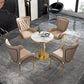 Glam 1/2/5 Pieces Marble Dining Set Dining Furniture Set /Separate Items 5 Pieces: Table, 4 Chairs Clearhalo 'Dining Room Sets' 'Dining Tables & Seating' 'dining_room_set' 'furn' 'furn_dining_room_set' 'Furniture' 'furniture_dining_room_set' 'Kitchen & Dining Furniture' 'kitchen&dining_furn' 'kitchen' 4313477