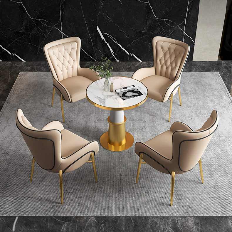 Glam 1/2/5 Pieces Marble Dining Set Dining Furniture Set /Separate Items Clearhalo 'Dining Room Sets' 'Dining Tables & Seating' 'dining_room_set' 'furn' 'furn_dining_room_set' 'Furniture' 'furniture_dining_room_set' 'Kitchen & Dining Furniture' 'kitchen&dining_furn' 'kitchen' 4313481
