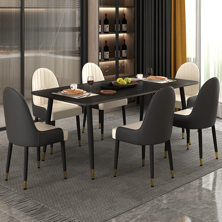 1/2/5/7 Pieces Dining Set Modern Sintered Stone Dining Furniture Set /Separate Items Clearhalo 'Dining Room Sets' 'Dining Tables & Seating' 'dining_room_set' 'furn' 'furn_dining_room_set' 'Furniture' 'furniture_dining_room_set' 'Kitchen & Dining Furniture' 'kitchen&dining_furn' 'kitchen' 4313493