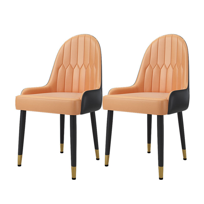 1/2/5/7 Pieces Dining Set Modern Sintered Stone Dining Furniture Set /Separate Items 2 Orange Chairs Clearhalo 'Dining Room Sets' 'Dining Tables & Seating' 'dining_room_set' 'furn' 'furn_dining_room_set' 'Furniture' 'furniture_dining_room_set' 'Kitchen & Dining Furniture' 'kitchen&dining_furn' 'kitchen' 4313500