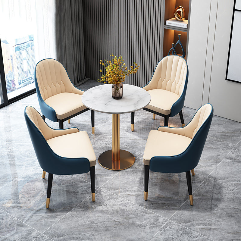 Glam 1/5 Pieces Marble Dining Set Dining Furniture Set /Separate Items Clearhalo 'Dining Room Sets' 'Dining Tables & Seating' 'dining_room_set' 'furn' 'furn_dining_room_set' 'Furniture' 'furniture_dining_room_set' 'Kitchen & Dining Furniture' 'kitchen&dining_furn' 'kitchen' 4313525