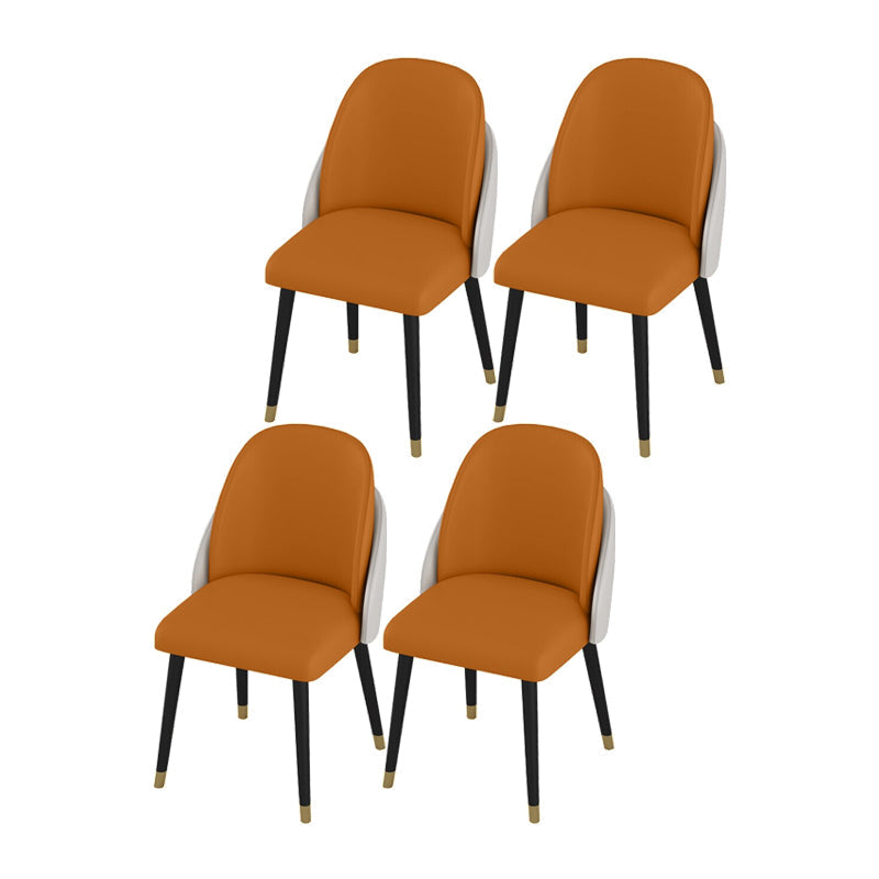 Modern 1/4/5/7 Pieces Dining Set Sintered Stone Dining Furniture Set /Separate Items 4 Orange Chairs Clearhalo 'Dining Room Sets' 'Dining Tables & Seating' 'dining_room_set' 'furn' 'furn_dining_room_set' 'Furniture' 'furniture_dining_room_set' 'Kitchen & Dining Furniture' 'kitchen&dining_furn' 'kitchen' 4313540