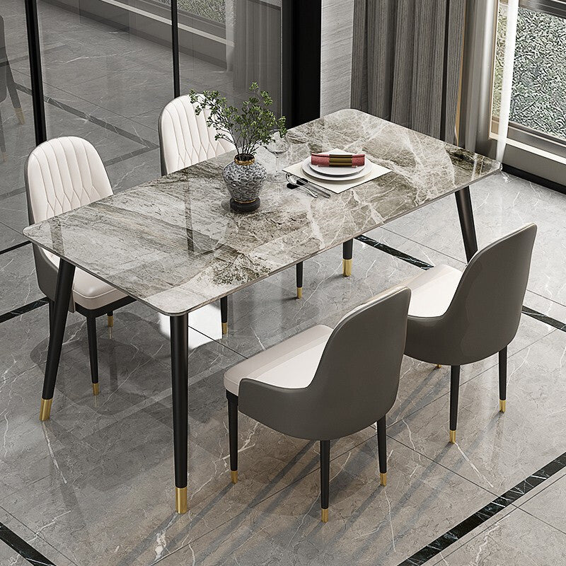 Modern 1/4/5/7 Pieces Dining Set Sintered Stone Dining Furniture Set /Separate Items Clearhalo 'Dining Room Sets' 'Dining Tables & Seating' 'dining_room_set' 'furn' 'furn_dining_room_set' 'Furniture' 'furniture_dining_room_set' 'Kitchen & Dining Furniture' 'kitchen&dining_furn' 'kitchen' 4313541