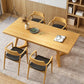 Modern Pine Wood Dining Room Set 1/2/5/7 Pieces Dining Furniture Set /Separate Items 5 Pieces: Table, 4 Wood Chairs Clearhalo 'Dining Room Sets' 'Dining Tables & Seating' 'dining_room_set' 'furn' 'furn_dining_room_set' 'Furniture' 'furniture_dining_room_set' 'Kitchen & Dining Furniture' 'kitchen&dining_furn' 'kitchen' 4313577