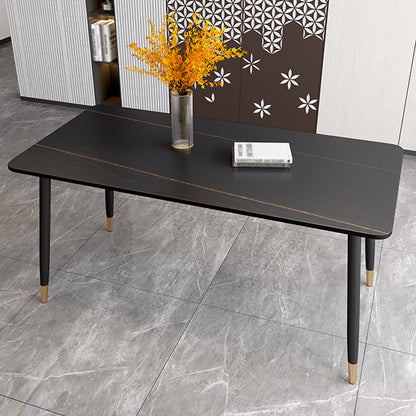 1/4/5/7 Pieces Dining Set Sintered Stone Modern Dining Furniture Set /Separate Items Black 70.9"L x 35.4"W Clearhalo 'Dining Room Sets' 'Dining Tables & Seating' 'dining_room_set' 'furn' 'furn_dining_room_set' 'Furniture' 'furniture_dining_room_set' 'Kitchen & Dining Furniture' 'kitchen&dining_furn' 'kitchen' 4313617