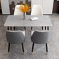 1/4/5/7 Pieces Dining Set Sintered Stone Modern Dining Furniture Set /Separate Items 5 Pieces: Grey Table, 4 Chairs Clearhalo 'Dining Room Sets' 'Dining Tables & Seating' 'dining_room_set' 'furn' 'furn_dining_room_set' 'Furniture' 'furniture_dining_room_set' 'Kitchen & Dining Furniture' 'kitchen&dining_furn' 'kitchen' 4313619