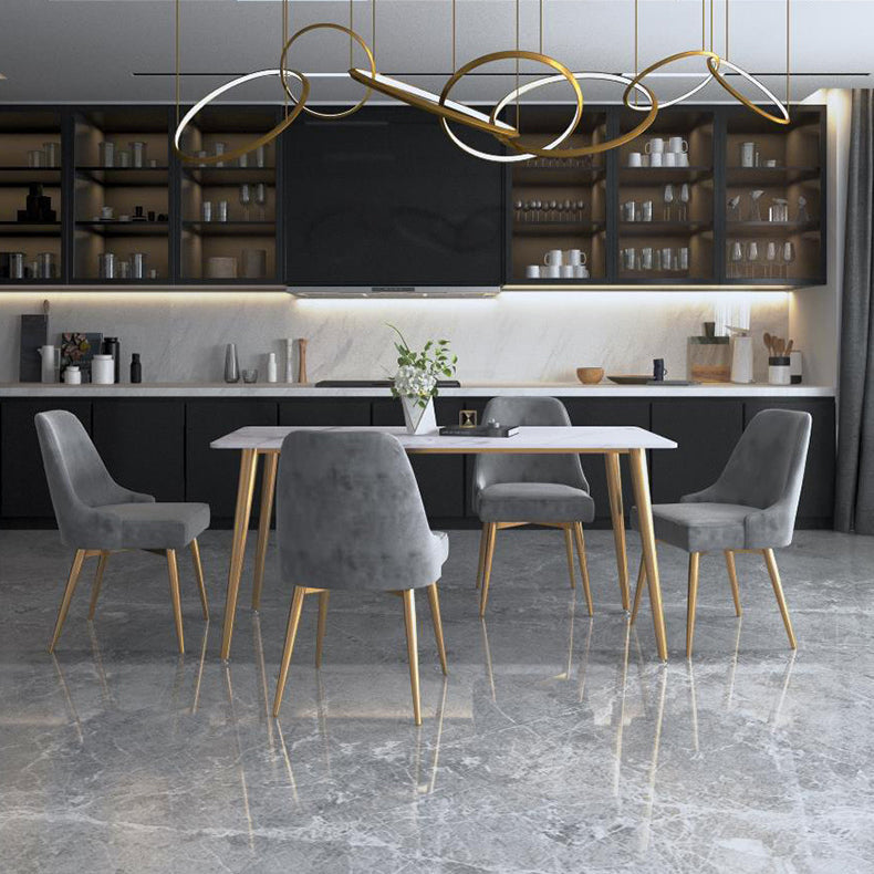 Glam Stone Dining Room Set 1/2/5/7 Pieces Dining Furniture Set /Separate Items Clearhalo 'Dining Room Sets' 'Dining Tables & Seating' 'dining_room_set' 'furn' 'furn_dining_room_set' 'Furniture' 'furniture_dining_room_set' 'Kitchen & Dining Furniture' 'kitchen&dining_furn' 'kitchen' 4313660