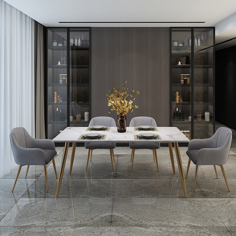 Glam Stone Dining Room Set 1/2/5/7 Pieces Dining Furniture Set /Separate Items Clearhalo 'Dining Room Sets' 'Dining Tables & Seating' 'dining_room_set' 'furn' 'furn_dining_room_set' 'Furniture' 'furniture_dining_room_set' 'Kitchen & Dining Furniture' 'kitchen&dining_furn' 'kitchen' 4313674