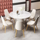 Nordic 1/2/5/7 Pieces Dining Set Stone Dining Furniture Set /Separate Items 7 Pieces: Table, 6 Chairs Clearhalo 'Dining Room Sets' 'Dining Tables & Seating' 'dining_room_set' 'furn' 'furn_dining_room_set' 'Furniture' 'furniture_dining_room_set' 'Kitchen & Dining Furniture' 'kitchen&dining_furn' 'kitchen' 4313689
