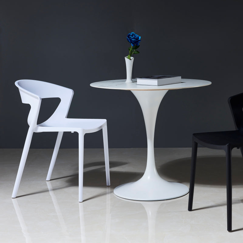 Contemporary Style Plastic Dining Chair Dining Armless Side Chairs for Kitchen Clearhalo ' kitchen&dining_furn' 'Dining Chairs' 'Dining Tables & Seating' 'dining_chair' 'furn' 'furn_dining_chair' 'Furniture' 'furniture_dining_chair' 'Kitchen & Dining Furniture' 'kitchen' 4315195