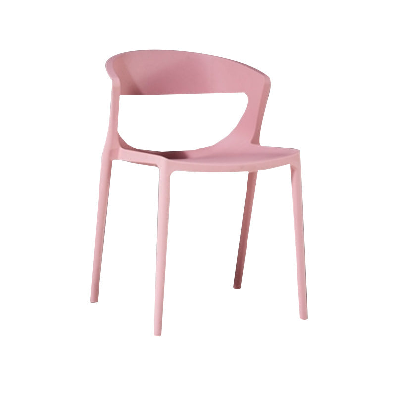 Contemporary Style Plastic Dining Chair Dining Armless Side Chairs for Kitchen Pink 1 Piece Clearhalo ' kitchen&dining_furn' 'Dining Chairs' 'Dining Tables & Seating' 'dining_chair' 'furn' 'furn_dining_chair' 'Furniture' 'furniture_dining_chair' 'Kitchen & Dining Furniture' 'kitchen' 4315197