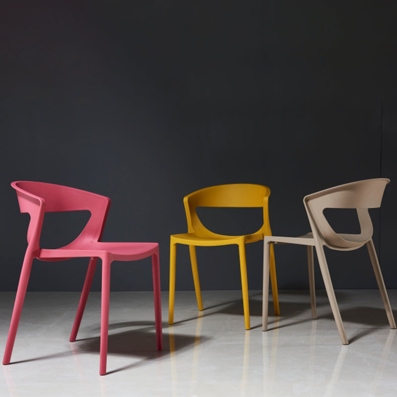 Contemporary Style Plastic Dining Chair Dining Armless Side Chairs for Kitchen Clearhalo ' kitchen&dining_furn' 'Dining Chairs' 'Dining Tables & Seating' 'dining_chair' 'furn' 'furn_dining_chair' 'Furniture' 'furniture_dining_chair' 'Kitchen & Dining Furniture' 'kitchen' 4315198