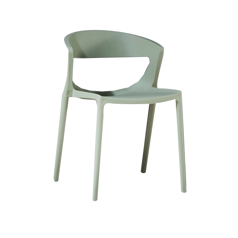 Contemporary Style Plastic Dining Chair Dining Armless Side Chairs for Kitchen Green 1 Piece Clearhalo ' kitchen&dining_furn' 'Dining Chairs' 'Dining Tables & Seating' 'dining_chair' 'furn' 'furn_dining_chair' 'Furniture' 'furniture_dining_chair' 'Kitchen & Dining Furniture' 'kitchen' 4315200
