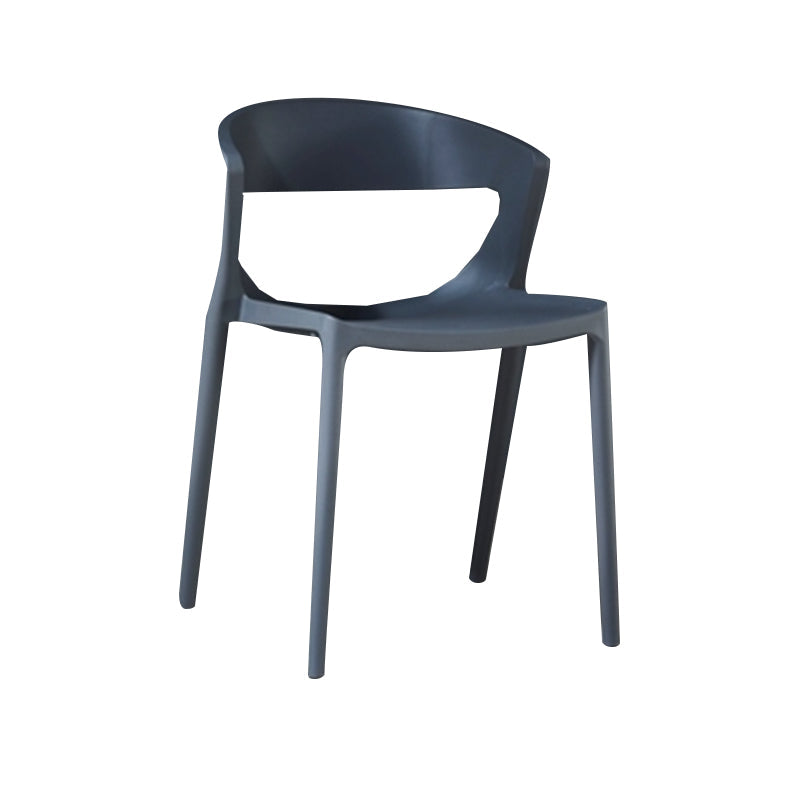 Contemporary Style Plastic Dining Chair Dining Armless Side Chairs for Kitchen Grey 1 Piece Clearhalo ' kitchen&dining_furn' 'Dining Chairs' 'Dining Tables & Seating' 'dining_chair' 'furn' 'furn_dining_chair' 'Furniture' 'furniture_dining_chair' 'Kitchen & Dining Furniture' 'kitchen' 4315206