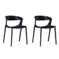 Contemporary Style Plastic Dining Chair Dining Armless Side Chairs for Kitchen Black 2 Piece Set Clearhalo ' kitchen&dining_furn' 'Dining Chairs' 'Dining Tables & Seating' 'dining_chair' 'furn' 'furn_dining_chair' 'Furniture' 'furniture_dining_chair' 'Kitchen & Dining Furniture' 'kitchen' 4315210