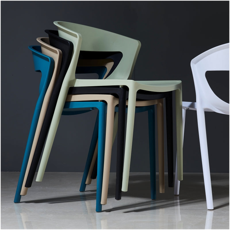Contemporary Style Plastic Dining Chair Dining Armless Side Chairs for Kitchen Clearhalo ' kitchen&dining_furn' 'Dining Chairs' 'Dining Tables & Seating' 'dining_chair' 'furn' 'furn_dining_chair' 'Furniture' 'furniture_dining_chair' 'Kitchen & Dining Furniture' 'kitchen' 4315211