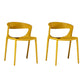 Contemporary Style Plastic Dining Chair Dining Armless Side Chairs for Kitchen Yellow 2 Piece Set Clearhalo ' kitchen&dining_furn' 'Dining Chairs' 'Dining Tables & Seating' 'dining_chair' 'furn' 'furn_dining_chair' 'Furniture' 'furniture_dining_chair' 'Kitchen & Dining Furniture' 'kitchen' 4315215