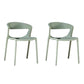 Contemporary Style Plastic Dining Chair Dining Armless Side Chairs for Kitchen Green 2 Piece Set Clearhalo ' kitchen&dining_furn' 'Dining Chairs' 'Dining Tables & Seating' 'dining_chair' 'furn' 'furn_dining_chair' 'Furniture' 'furniture_dining_chair' 'Kitchen & Dining Furniture' 'kitchen' 4315217