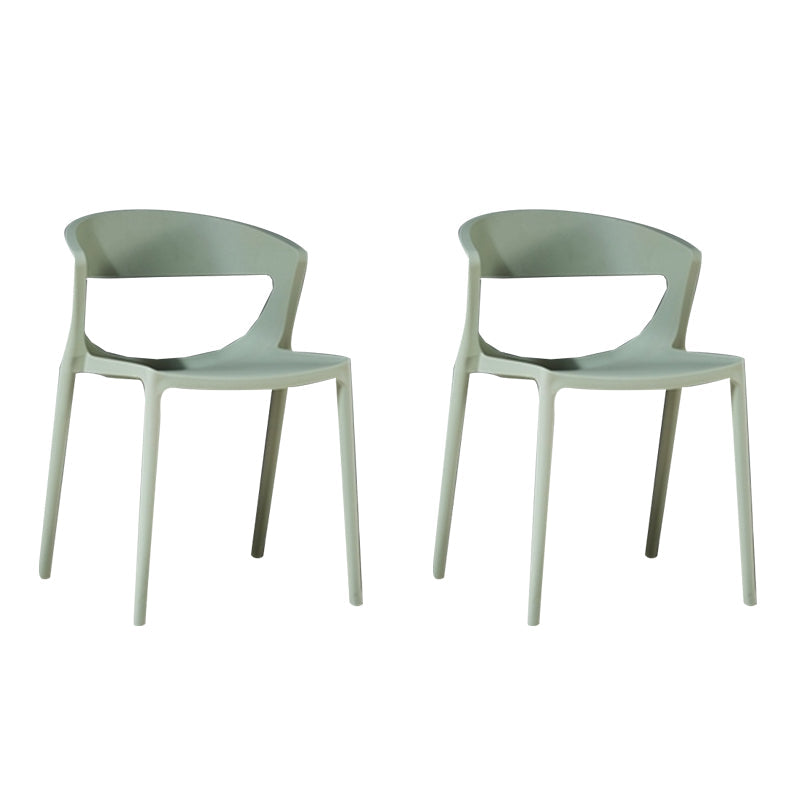 Contemporary Style Plastic Dining Chair Dining Armless Side Chairs for Kitchen Green 2 Piece Set Clearhalo ' kitchen&dining_furn' 'Dining Chairs' 'Dining Tables & Seating' 'dining_chair' 'furn' 'furn_dining_chair' 'Furniture' 'furniture_dining_chair' 'Kitchen & Dining Furniture' 'kitchen' 4315217