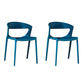 Contemporary Style Plastic Dining Chair Dining Armless Side Chairs for Kitchen Blue 2 Piece Set Clearhalo ' kitchen&dining_furn' 'Dining Chairs' 'Dining Tables & Seating' 'dining_chair' 'furn' 'furn_dining_chair' 'Furniture' 'furniture_dining_chair' 'Kitchen & Dining Furniture' 'kitchen' 4315219
