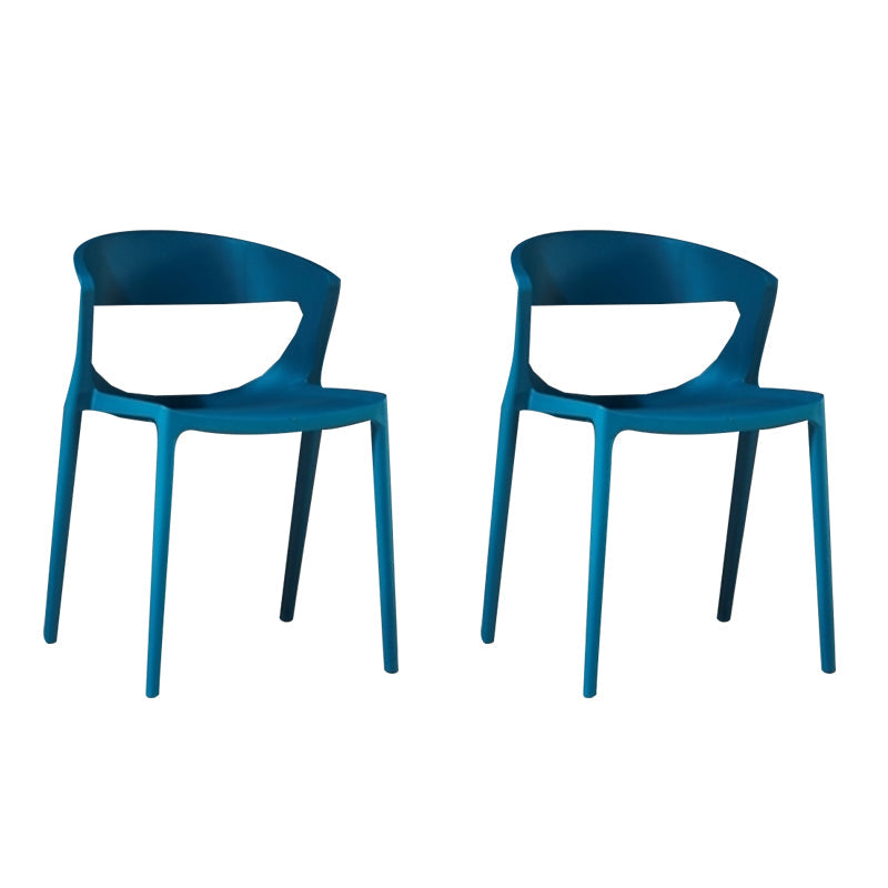 Contemporary Style Plastic Dining Chair Dining Armless Side Chairs for Kitchen Blue 2 Piece Set Clearhalo ' kitchen&dining_furn' 'Dining Chairs' 'Dining Tables & Seating' 'dining_chair' 'furn' 'furn_dining_chair' 'Furniture' 'furniture_dining_chair' 'Kitchen & Dining Furniture' 'kitchen' 4315219