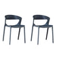 Contemporary Style Plastic Dining Chair Dining Armless Side Chairs for Kitchen Grey 2 Piece Set Clearhalo ' kitchen&dining_furn' 'Dining Chairs' 'Dining Tables & Seating' 'dining_chair' 'furn' 'furn_dining_chair' 'Furniture' 'furniture_dining_chair' 'Kitchen & Dining Furniture' 'kitchen' 4315220
