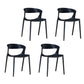 Contemporary Style Plastic Dining Chair Dining Armless Side Chairs for Kitchen Black 4 Piece Set Clearhalo ' kitchen&dining_furn' 'Dining Chairs' 'Dining Tables & Seating' 'dining_chair' 'furn' 'furn_dining_chair' 'Furniture' 'furniture_dining_chair' 'Kitchen & Dining Furniture' 'kitchen' 4315222
