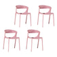 Contemporary Style Plastic Dining Chair Dining Armless Side Chairs for Kitchen Pink 4 Piece Set Clearhalo ' kitchen&dining_furn' 'Dining Chairs' 'Dining Tables & Seating' 'dining_chair' 'furn' 'furn_dining_chair' 'Furniture' 'furniture_dining_chair' 'Kitchen & Dining Furniture' 'kitchen' 4315223
