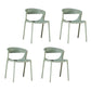 Contemporary Style Plastic Dining Chair Dining Armless Side Chairs for Kitchen Green 4 Piece Set Clearhalo ' kitchen&dining_furn' 'Dining Chairs' 'Dining Tables & Seating' 'dining_chair' 'furn' 'furn_dining_chair' 'Furniture' 'furniture_dining_chair' 'Kitchen & Dining Furniture' 'kitchen' 4315225