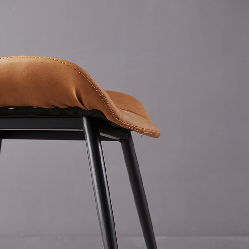 Contemporary Restaurant Solid Back Side Chair Leather Dining Chair Clearhalo ' kitchen&dining_furn' 'Dining Chairs' 'Dining Tables & Seating' 'dining_chair' 'furn' 'furn_dining_chair' 'Furniture' 'furniture_dining_chair' 'Kitchen & Dining Furniture' 'kitchen' 4315239