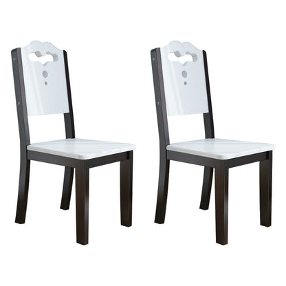 Contemporary Wood Dining Room Chair Armless Open Back Dining Side Chairs Black 2 Piece Set Clearhalo ' kitchen&dining_furn' 'Dining Chairs' 'Dining Tables & Seating' 'dining_chair' 'furn' 'furn_dining_chair' 'Furniture' 'furniture_dining_chair' 'Kitchen & Dining Furniture' 'kitchen' 4315259