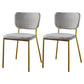Nordic Style Dining Chairs Armless Open Back Stackable Chairs with Metal Legs Grey 2 Piece Set Brass Gold Clearhalo ' kitchen&dining_furn' 'Dining Chairs' 'Dining Tables & Seating' 'dining_chair' 'furn' 'furn_dining_chair' 'Furniture' 'furniture_dining_chair' 'Kitchen & Dining Furniture' 'kitchen' 4315286