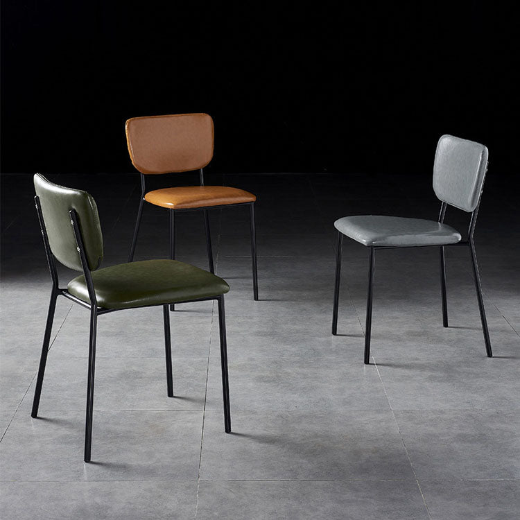 Nordic Style Dining Chairs Armless Open Back Stackable Chairs with Metal Legs Clearhalo ' kitchen&dining_furn' 'Dining Chairs' 'Dining Tables & Seating' 'dining_chair' 'furn' 'furn_dining_chair' 'Furniture' 'furniture_dining_chair' 'Kitchen & Dining Furniture' 'kitchen' 4315288